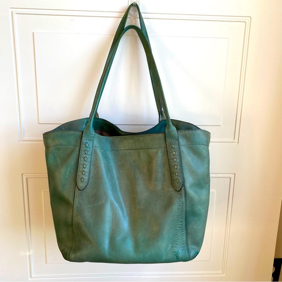 Frye Handbags - Frye Reed Shoulder Tote Hobo Leather Bag Sky Blue